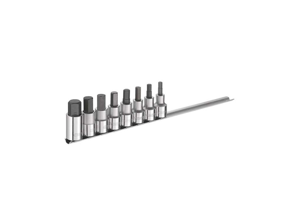 TONA Expert gola sada hlavic 1/2" 8 ks E032904 na liště