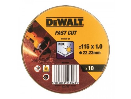 DeWALT řezný kotouč na kov 115x1,0 mm DT3506 bal. 10 ks