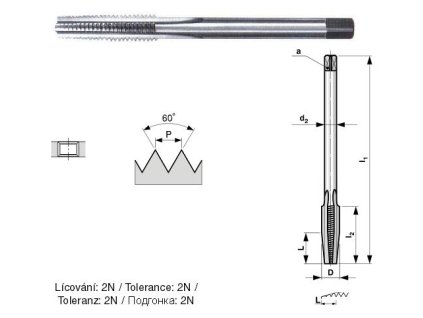 Závitník 3070 M5 2N NO