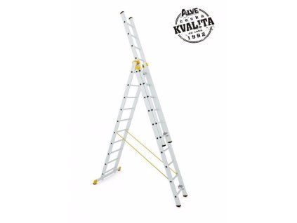 Žebřík trojdílný univerzální 8615 AL 1090cm/PROFI/3x15 příček