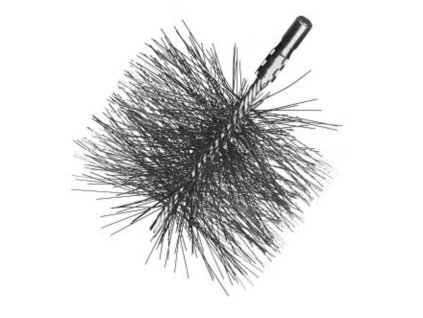 Kartáč rourový kulatý 120mm M12 zvlněný nerez 0,3mm