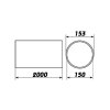 Kruhové potrubí Ø 150 mm x 2000mm č. 2