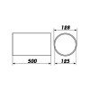 Kruhové potrubí Ø 125 mm x 500mm č. 2