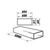 Ploché potrubí 60 x 204 mm / 2000 mm č. 2