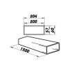Ploché potrubí 60 x 204 mm / 1500 mm č. 2