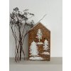 Ručne maľovaný domček „Zasnežené stromčeky“