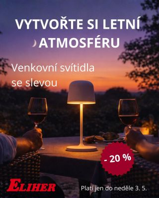 Sezóna venkovních posezení se blíží. Vytvořte si na zahradě či terase příjemnou atmosféru s venkovními svítidly dle Vašeho...