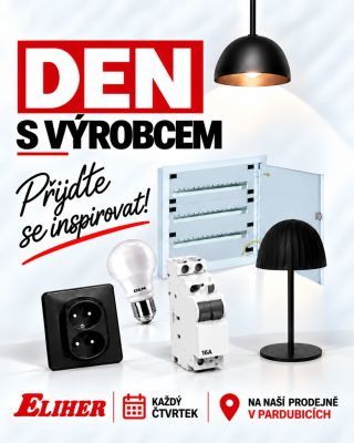 Nový čtvrteční rituál na prodejně Eliher! 🔧 Od tohoto týdne až do prosince u nás každý čtvrtek potkáte jiného výrobce...