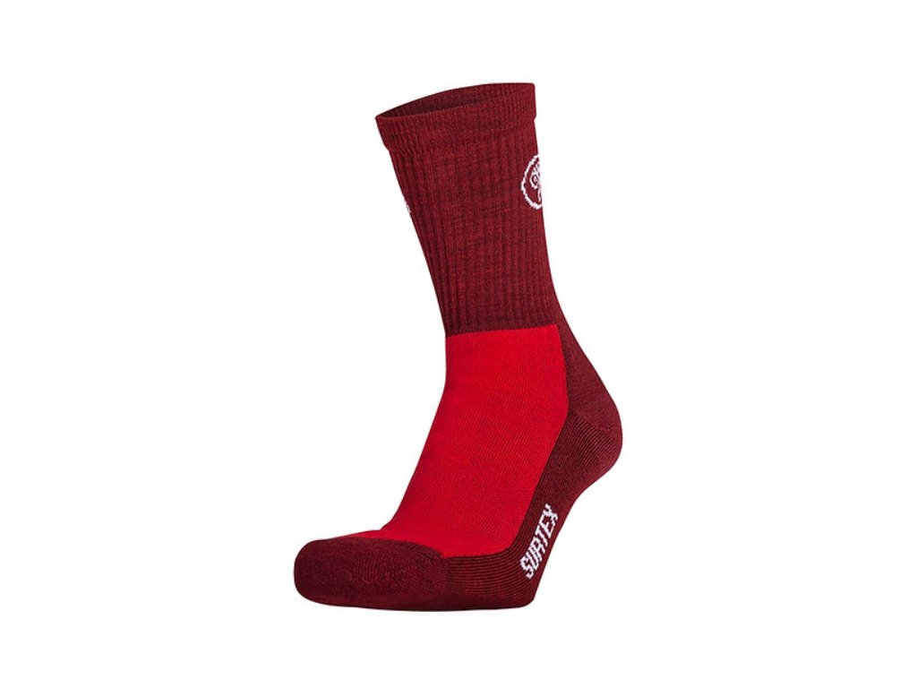 Surtex merino ponožky spoločenské S01 červená