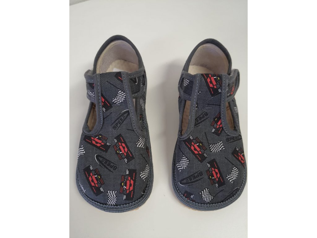 Beda barefoot papuče W perforované Grey Formula