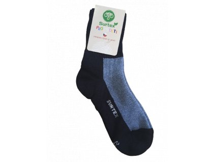 Surtex detské merino ponožky D01 tmavá modrá