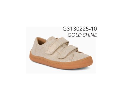 Froddo Barefoot celoročné nízke topánky Gold shine suchý zips