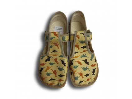 Beda barefoot papuče NOVÉ Dinosaurus BFN170020/W