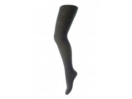 MP Kids vlnené detské pančuchy Wool rib Dark Grey Melange