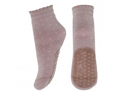 MP Kids vlnené detské ponožky s protišmykom Wool anti-slip Wood Rose