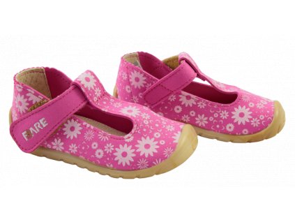 Fare Bare sandále textil ružové