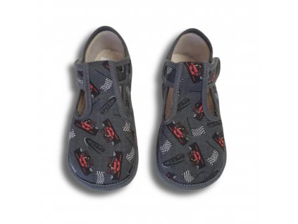 Beda barefoot papuče W perforované Grey Formula
