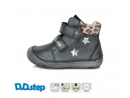 D.D.Step barefoot vyššie celoročné topánky veľ. 26-31 Black DPG122A-A063-318
