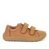 Froddo Barefoot celoročné nízke topánky Cognac suchý zips z boku