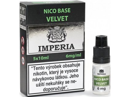 nikotinova baze cz imperia velvet 5x10ml pg20vg80 6mg