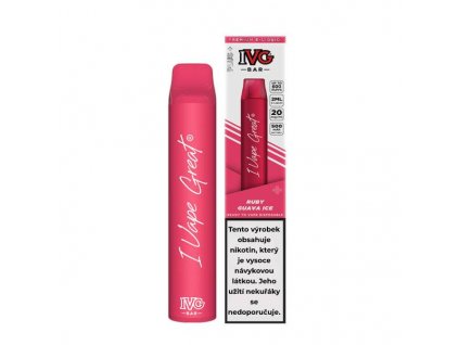 ivg Bar Plus ruby guava ice disposable vape pod with box 600x600