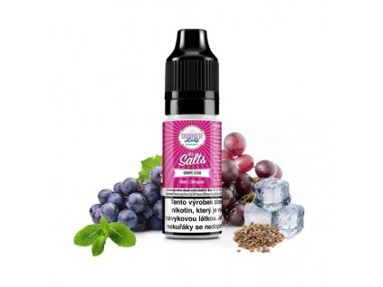 DinnerLady Salts Lifestyle MENTHOL Grape Star 10ml 20mg Bottle CZ