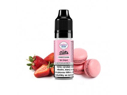 DinnerLady Salts Lifestyle DESSERTS Strawberry Macaroon 10ml 20mg Bottle CZ