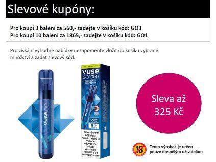 VUSE GO 1000 PEN Blueberry Raspberry 18mg