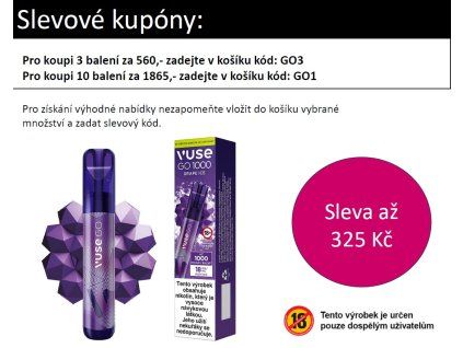 VUSE GO 1000 PEN Grape Ice 18mg