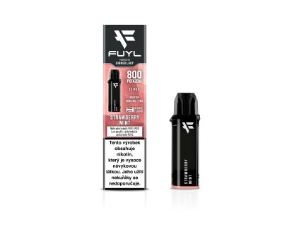 Fuyl POD 800 STRAWBERRY MINT Disposable Box and Pods 15mg CZ