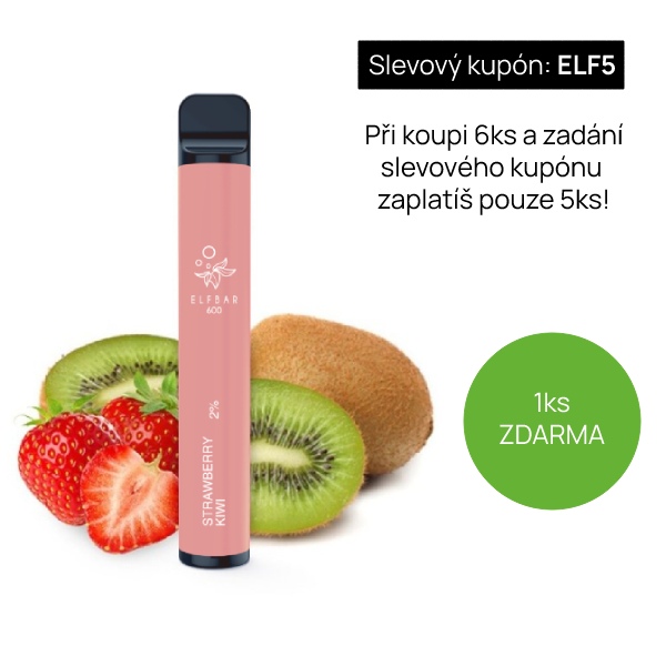 Elf Bar Vape ELF BAR 600 jednorázová e-cigareta Strawberry Kiwi