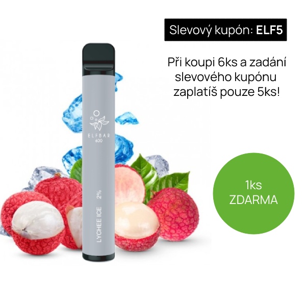 Elf Bar Vape ELF BAR 600 jednorázová e-cigareta Lychee Ice