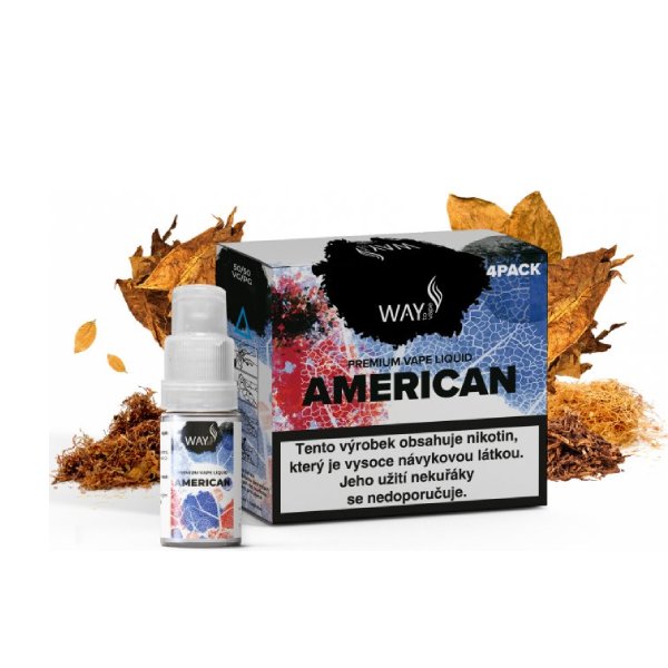 E-liquid Way To Vape American 4x10ml Obsah nikotinu: 3mg