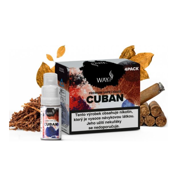 E-liquid Way To Vape Cuban 4x10ml Obsah nikotinu: 3mg