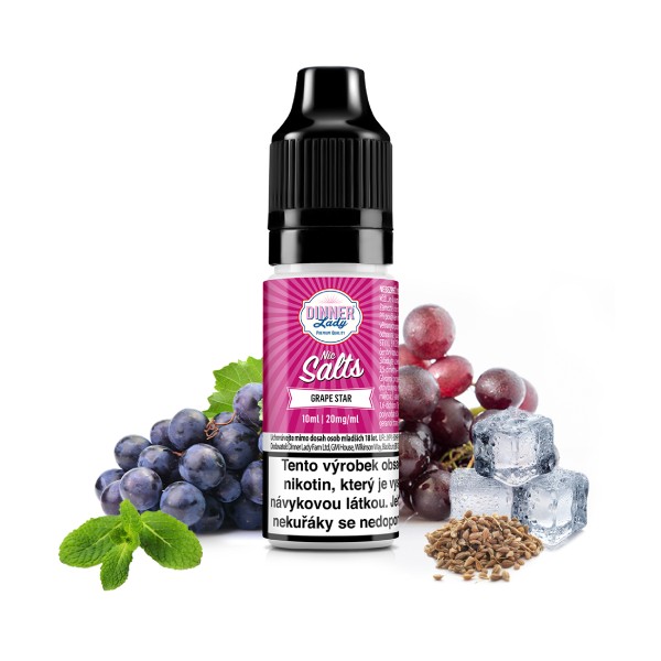 e-liquid Dinner Lady Grape Star 10ml Obsah nikotinu: 20mg
