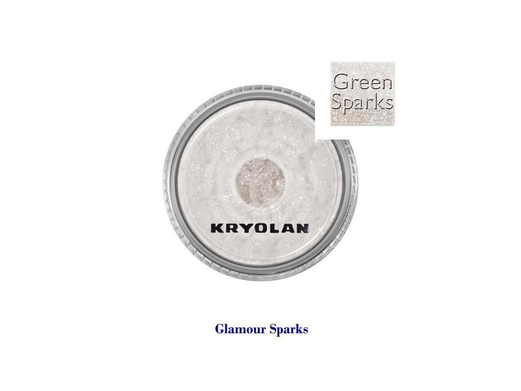 Oční stíny Kryolan GLAMOUR SPARKS  GREEN zelená