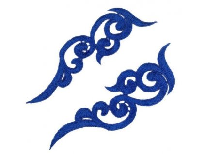 Krajková aplikace CAMELIA  Royal Blue