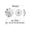 Swarovski RIVOLI 3200 - 10mm  Light Turquoise