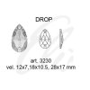 Swarovski DROP 3230 - 18x10,5mm  Light Siam