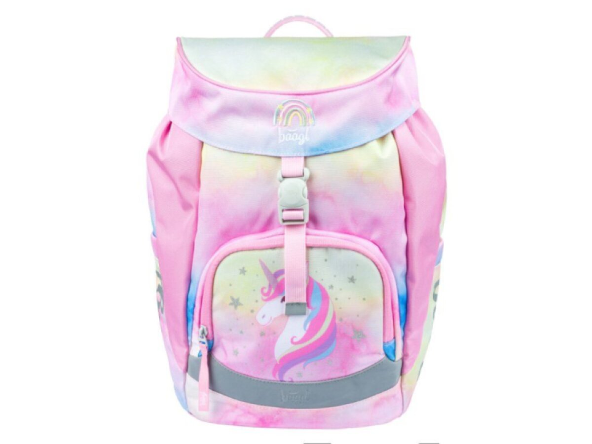 BAAGL 3 SET Airy Rainbow Unicorn: aktovka, penál, sáček