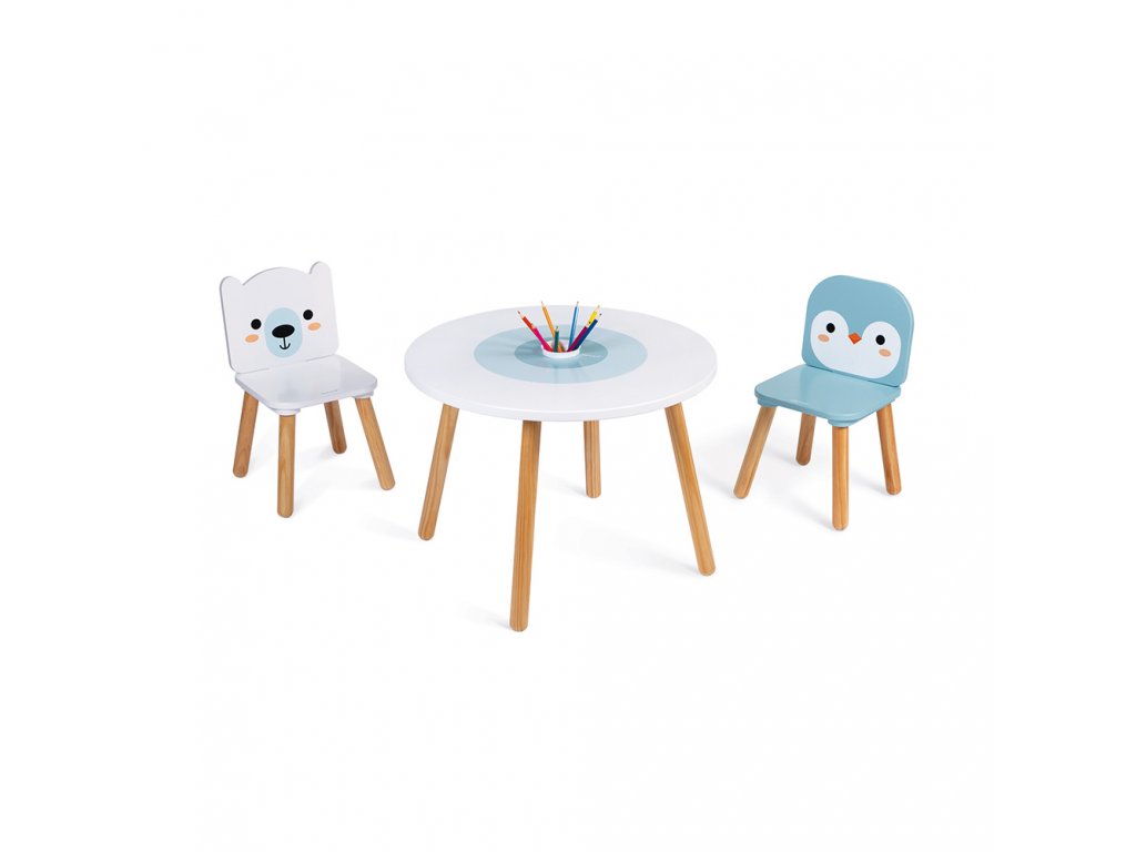 Dřevěný stolek se židlemi dětský | ELIS DESIGN