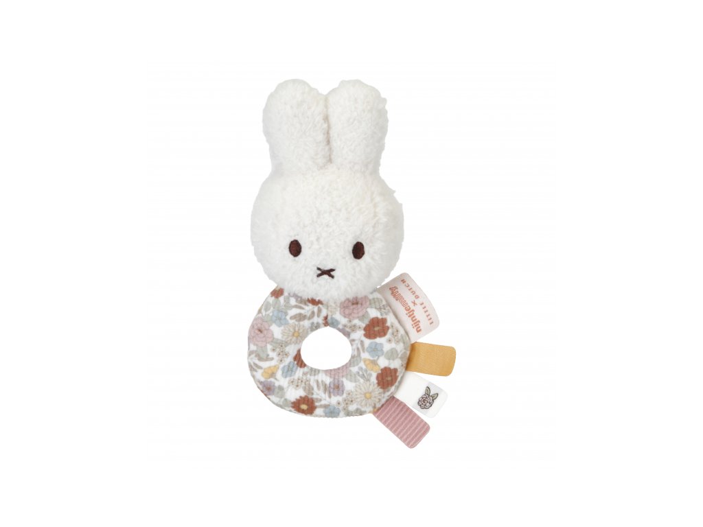 Chrastítko králíček Miffy Vintage Kytičky
