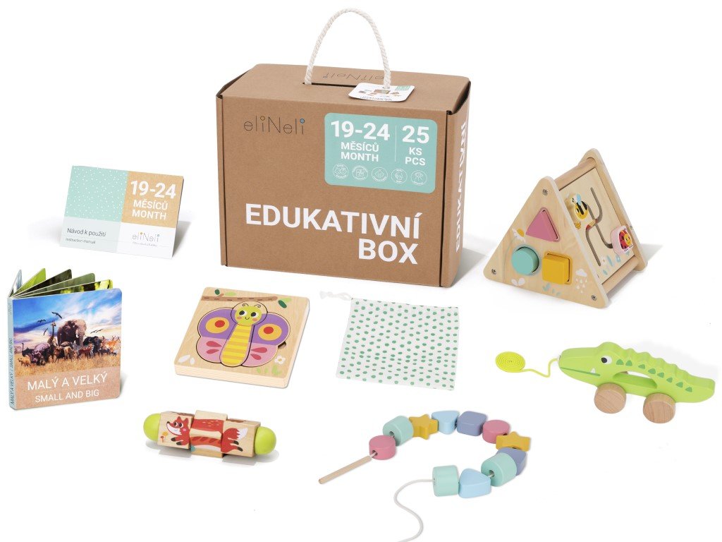 Edukativní box pro děti od 1,5 roku s naučnými hračkami