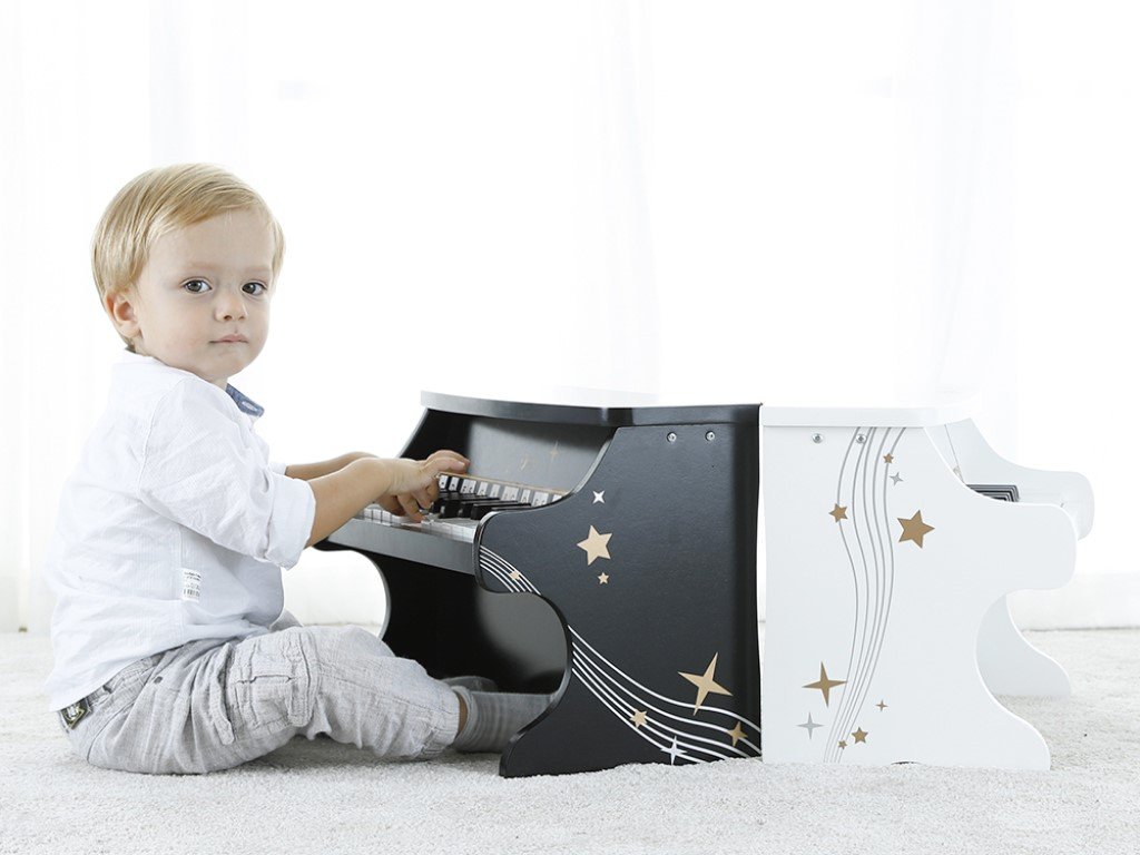 Dětské piano (klavír) bílé - hudební hračka | ELIS DESIGN