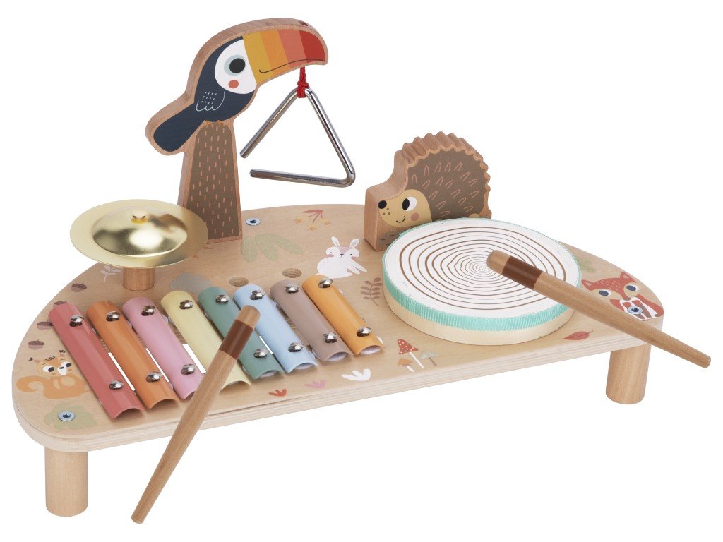 Hudební stolek pro děti - 5 dětských hudebních nástrojů
