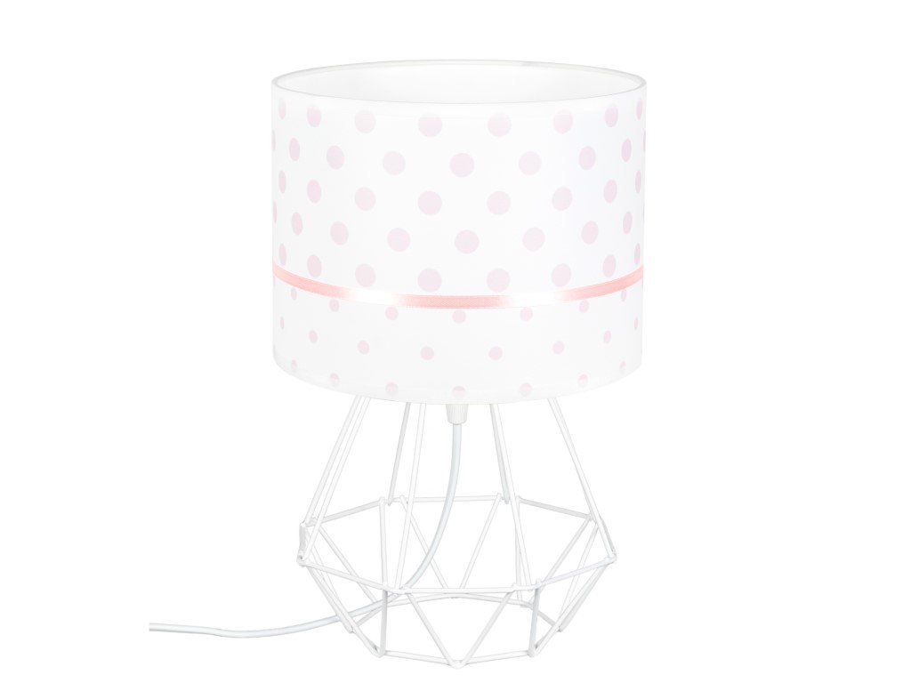 Dětská stolní lampa - Růžové puntíky