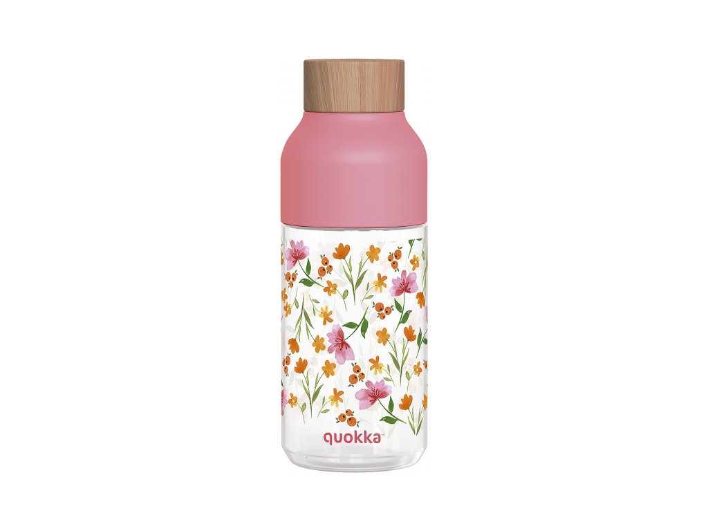 Plastová láhev Ice Pink Flowers 570 ml