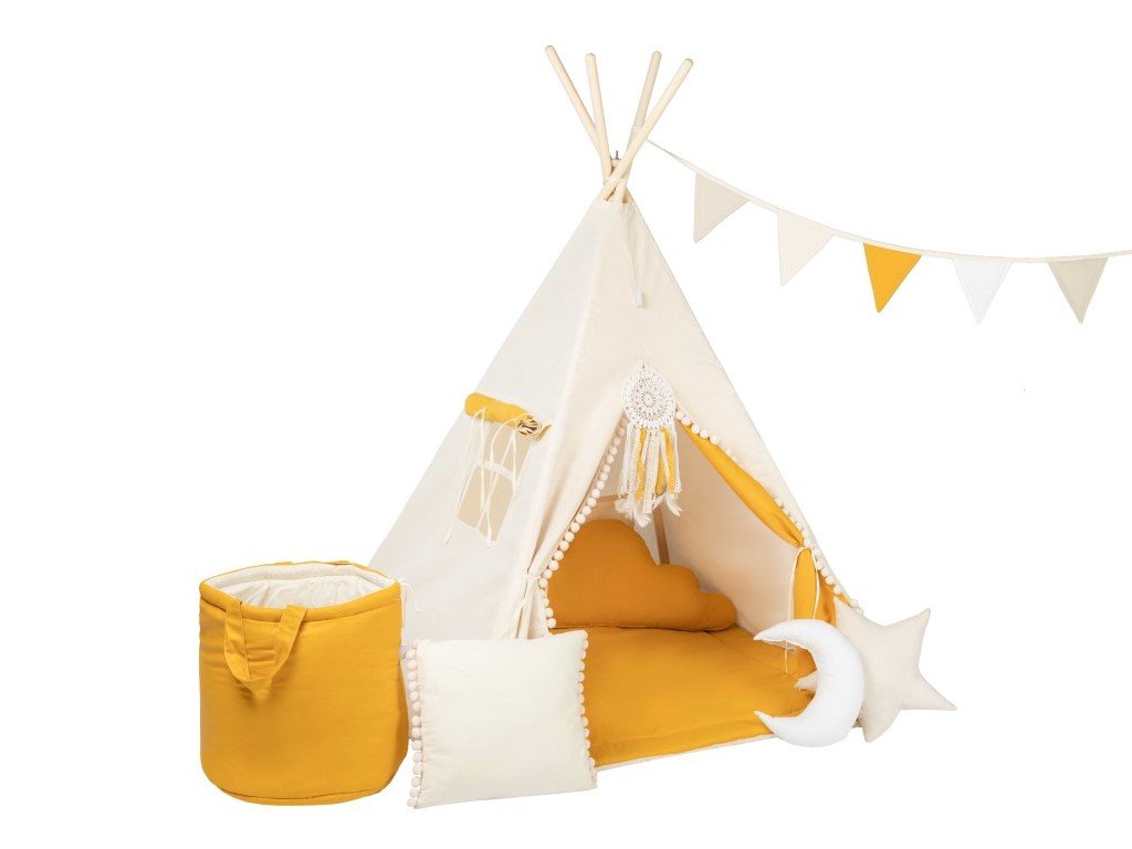 Set teepee stan letní slunce pro děti