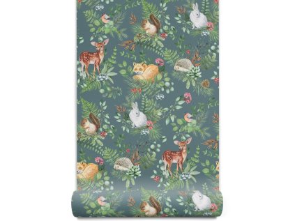 Tapeta do dětského pokoje lesní království