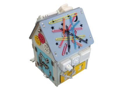 Zábavný a vzdělávací activity board domeček